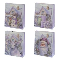 GAEM Пакет подарочный (бумага 210г/м2, блок микс 12шт), L26 W10 H32 см, 4в.