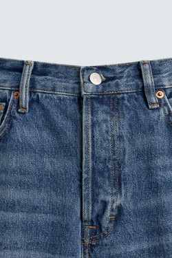 ZARA ДЖИНСЫ STRAIGHT FIT, ВЫЦВЕТШИЙ СИНИЙ