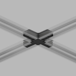 TR1104-BK Соединитель для шинопровода X-образный, черный