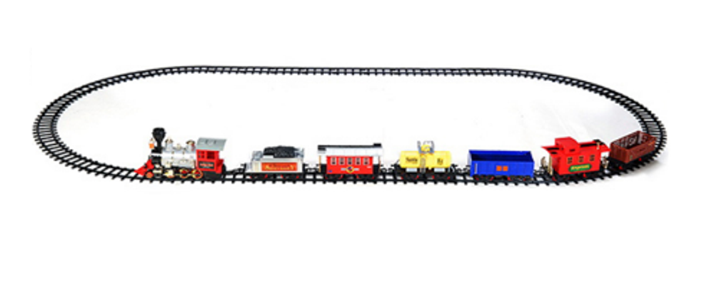 Железная дорога «Классический поезд», работает от батареек, свет и звук