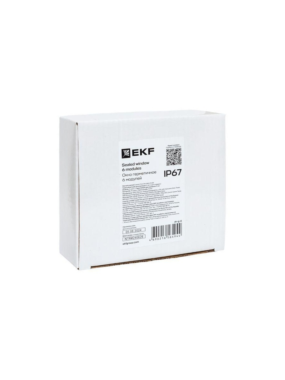 Окно герметичное 6 мод. IP67 PROxima EKF ak-g-6