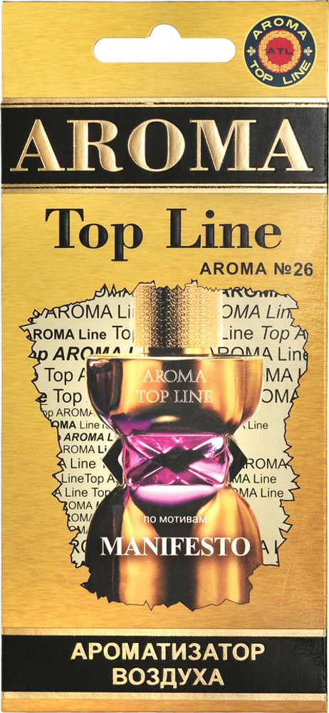 Ароматизатор для автомобиля AROMA TOP LINE №26 MANIFESTO картон