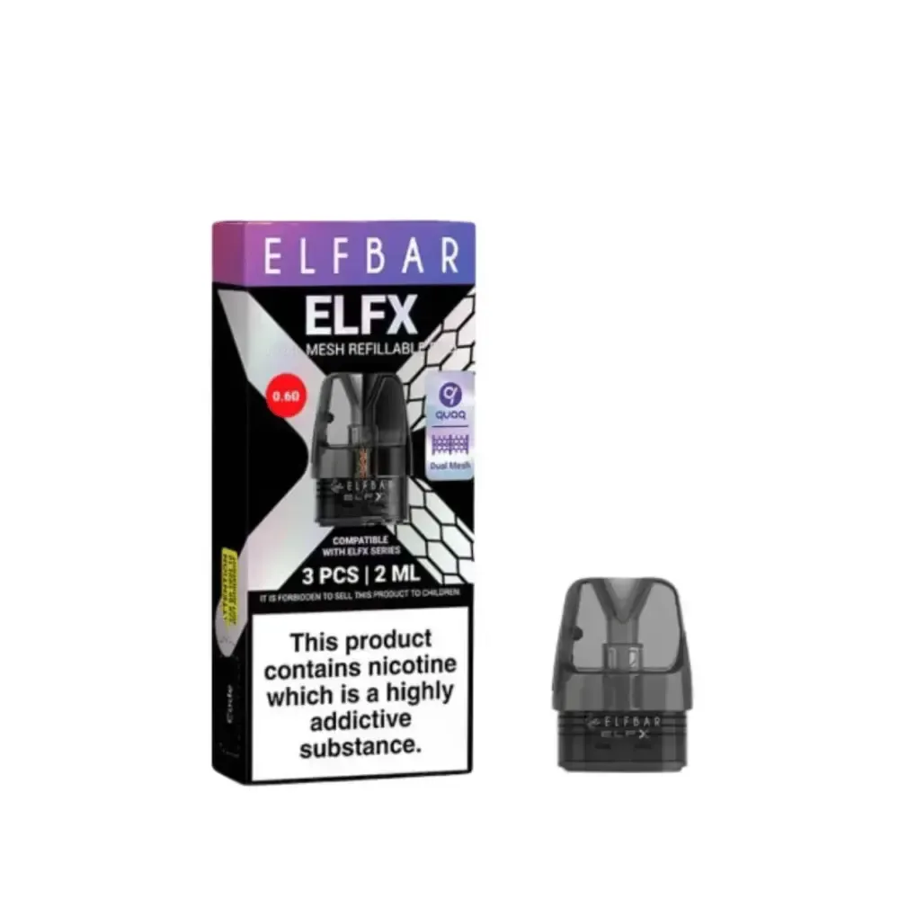 Картриджи ELFBAR ELFX Refillable Dual Mesh Pod УПАКОВКА (в упак. 3 шт.)