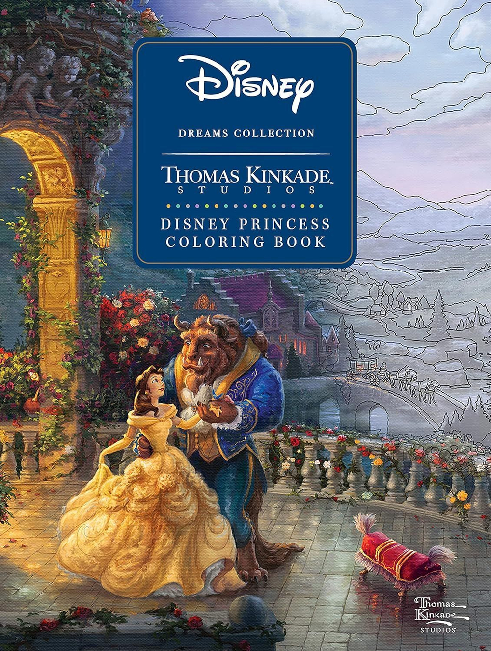Раскраска Disney Dreams Collection - Принцессы Диснея Thomas Kinkade Studios