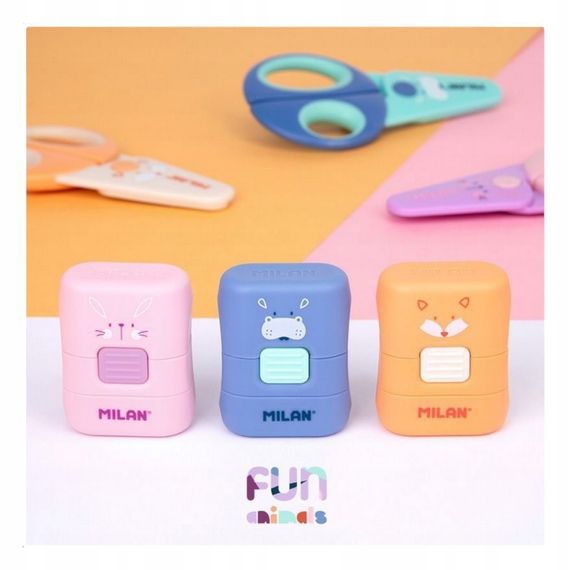 Pozan \  Ластик \ COMPACT ERASER&amp;BRUSH FUNNY ANIM
