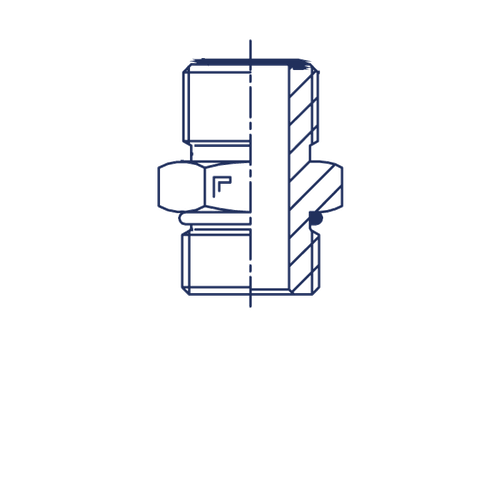 Соединение ORFS 11/16 - UNF 1.1/16