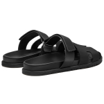 Hermes Chypre Sandal All-match feet fashion sandals Women's black, H211114Z V02