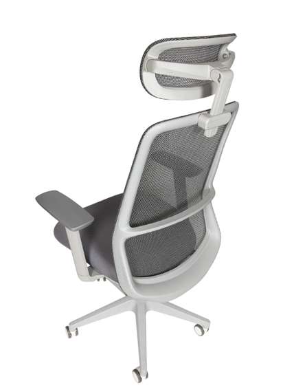 Кресло офисное Норден / Некст грэй / Next grey / серая сетка/серая ткань