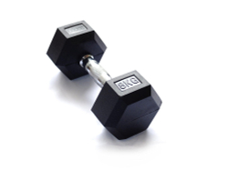 Гантель 8 кг гексагональная