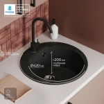 Мойка POLYGRAN ATOL-520 космос №316, смеситель SKS5 черный