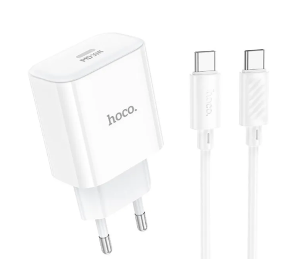 Зарядное устройство HOCO C76A Pro PD30W Type-C + кабель Type-C-Type-C White