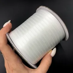 Атласная лента 5 мм, белая, Arta-F