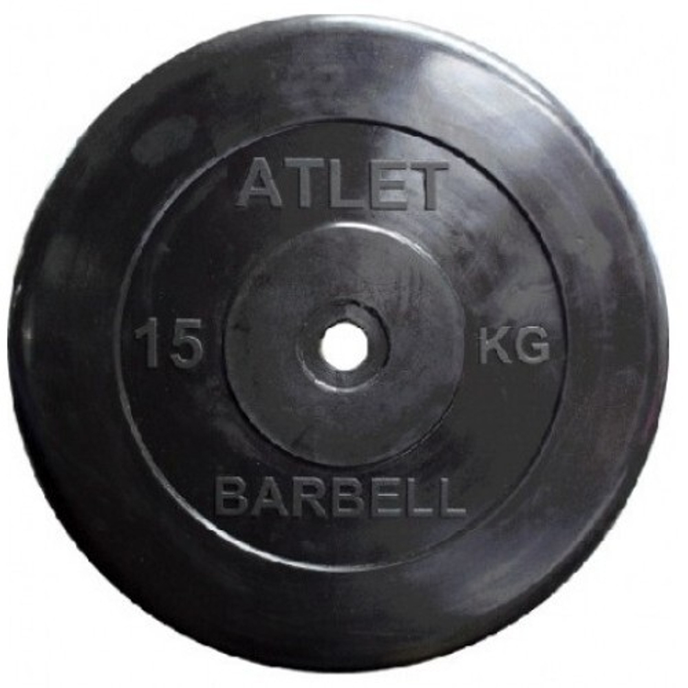 Диск обрезиненный Atlet, 15 кг MB-AtletB26-15