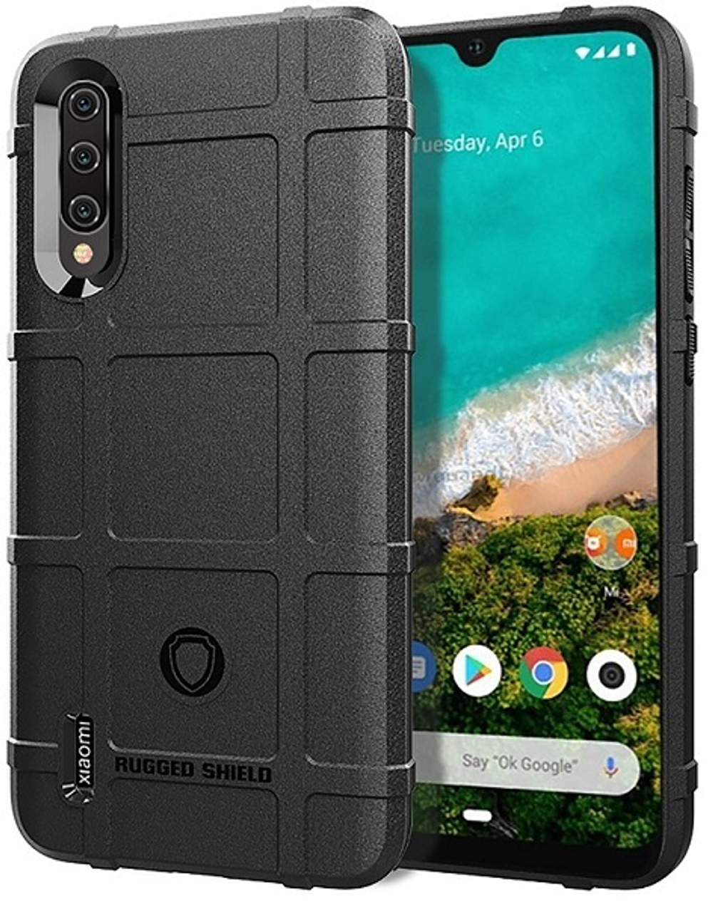 Чехол для Xiaomi Mi A3 (CC9E) цвет Black (черный), серия Armor от Caseport