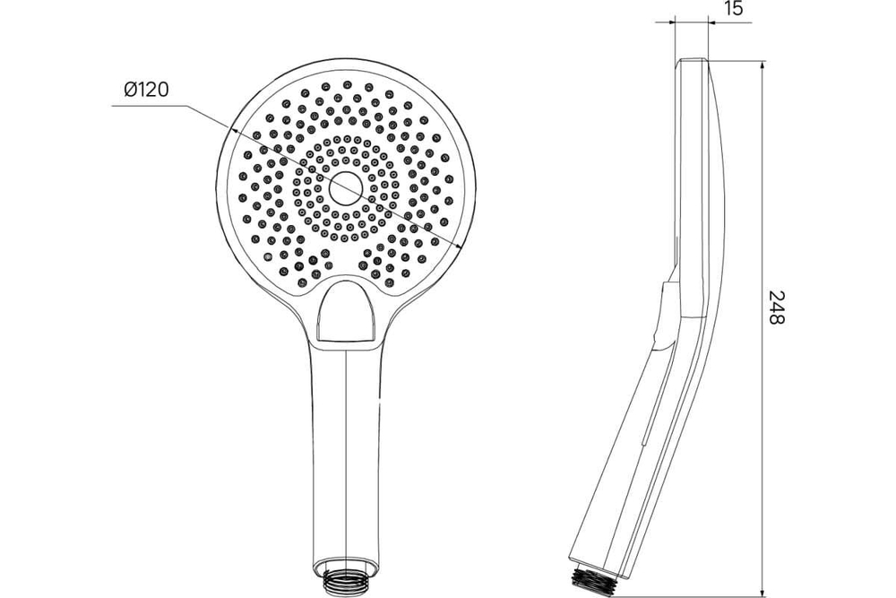 Лейка для душа IDDIS Optima Home черная матовая OPH12BPi18