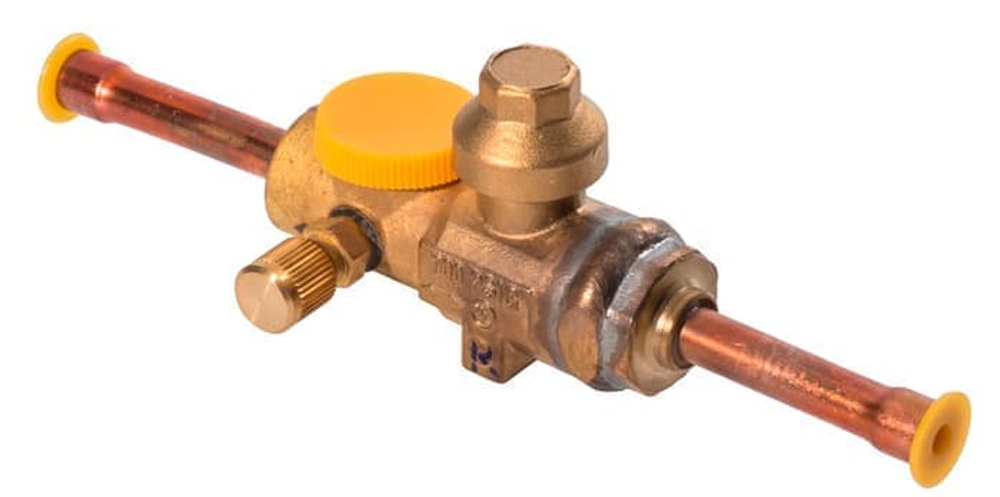 Вентиль шаровый 1/2" Becool BC-BVS-12 со см. стеклом и сервисным штуцером