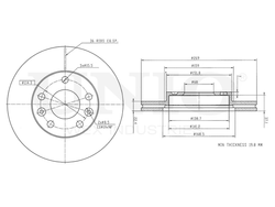 Диск тормозной передний UNIO BRD-20049