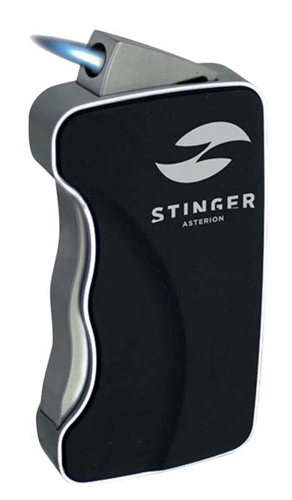 Зажигалка для путешественников металлическая STINGER газовая CLAVA черная STL-363-AR