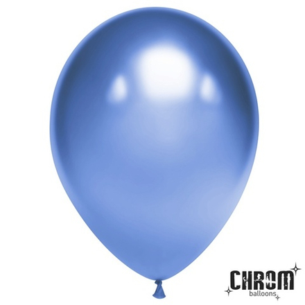 Воздушные шары Дон Баллон, хром синий, 50 шт. размер 12" #611103