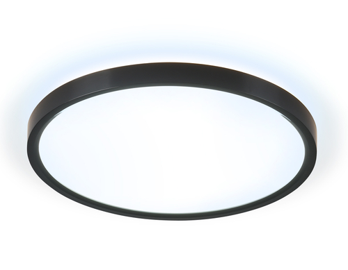 Потолочный светодиодный светильник FZ3055 BK черный IP44 33W+10W 6400+6400К D375*40 (Без ПДУ)