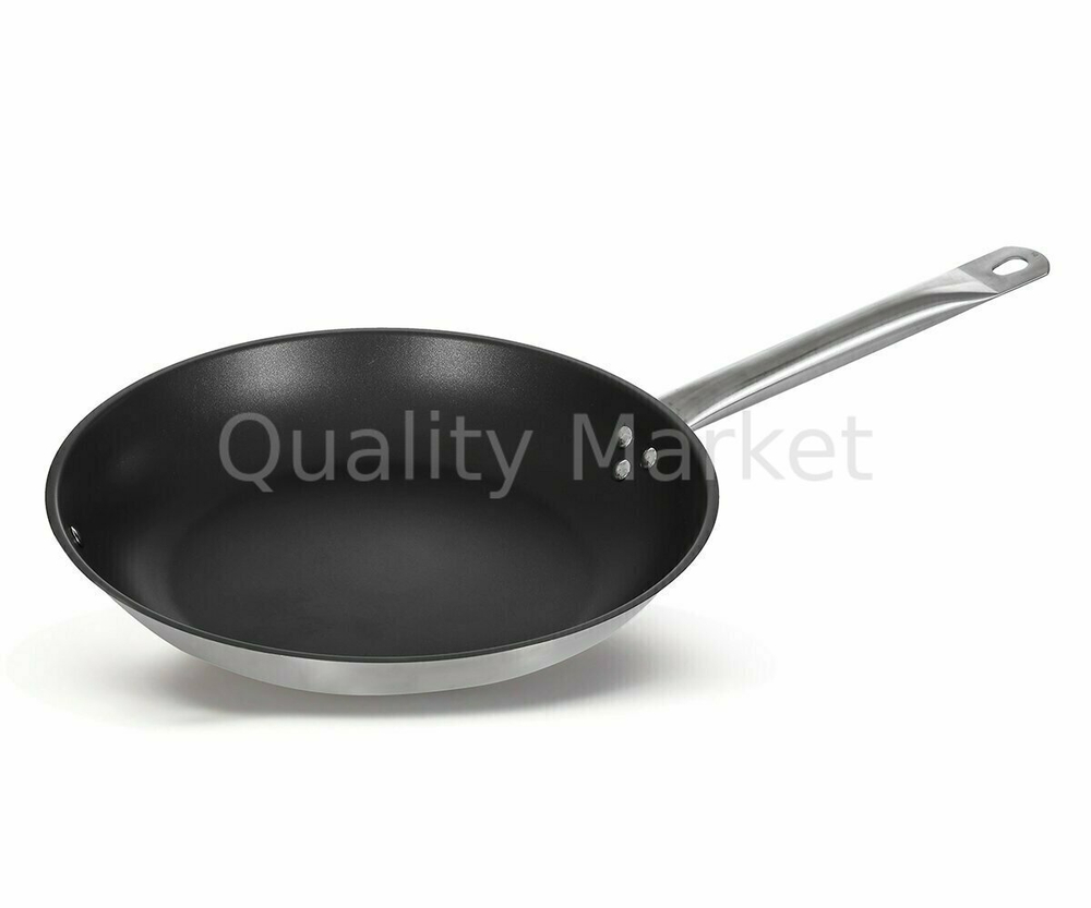 Сковорода Luxstahl 300/50 из нержавеющей стали, антипригарное покрытие