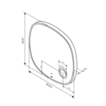 Зеркало с контурной LED-подсветкой, ИК сенсором и косметическим зеркалом, 80 см AM.PM Func M8FMOX0803SA