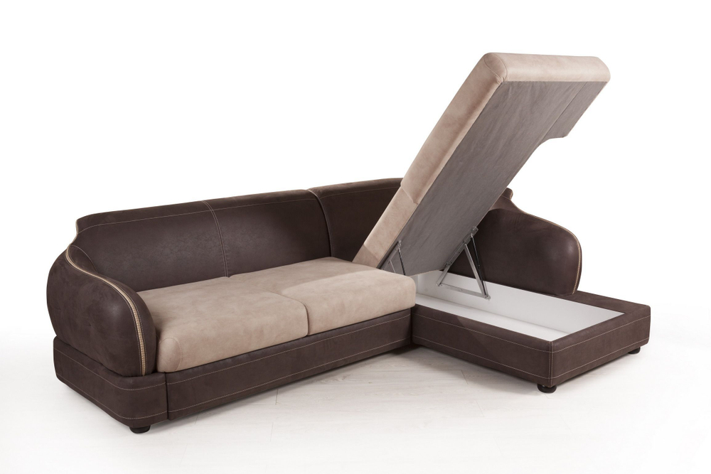 Napoli (Неаполь) диван-кровать с шезлонгом, замша