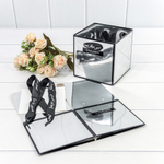 Пакет подарочный 12х12х12см Сборный Премиум (Серебряный)