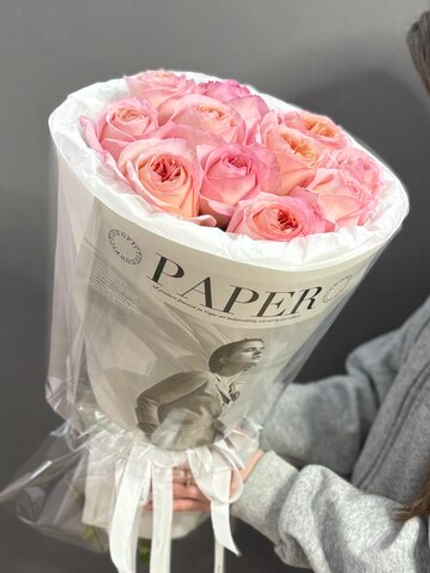 Монобукет из 11 пионовидных роз