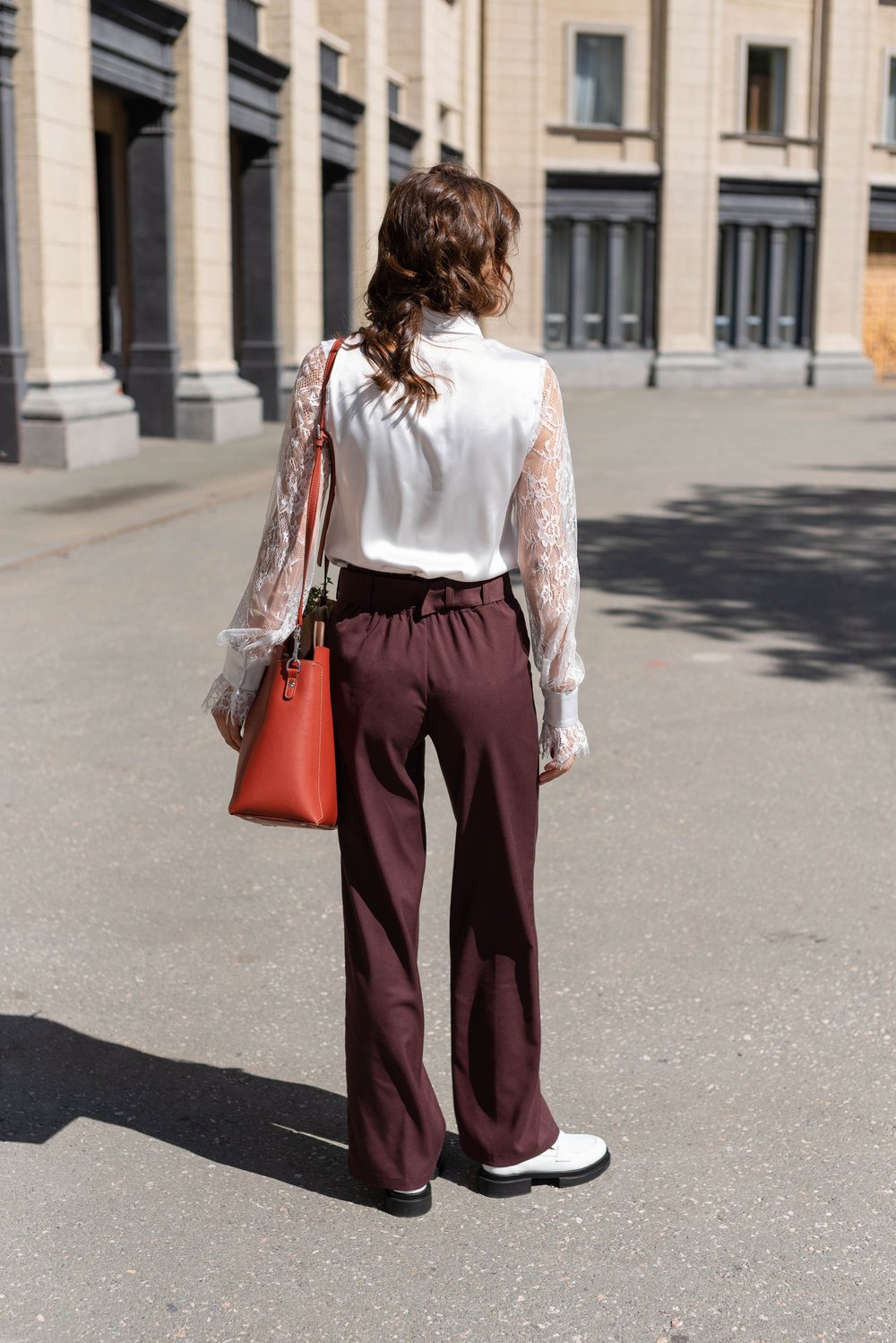 Брюки коричневые из вискозы