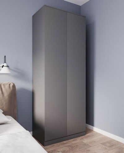 МОРИ МШ 800 Шкаф с 2 дв. (ш802*г478*в2100мм), ЛДСП графит