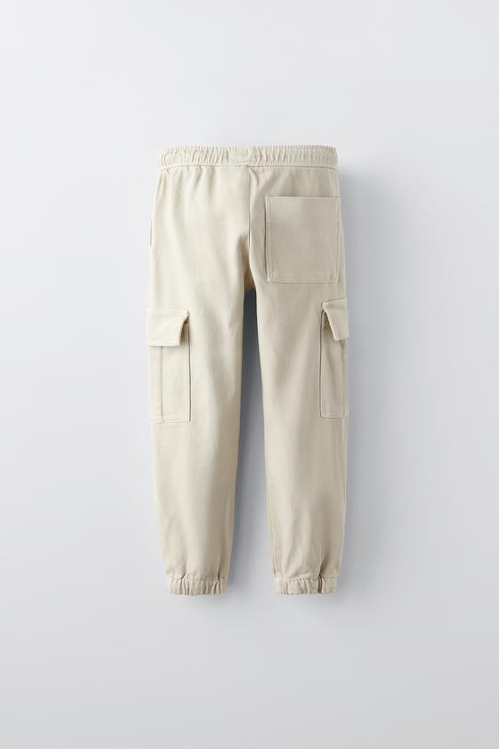 ZARA БРЮКИ КАРГО SOFT, ЭКРЮ