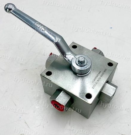 KHB-KH4-DN06-G1/4-X-1112 - Шаровой кран 4/3 на высокое давление, резьба G1/4", закрытые центры