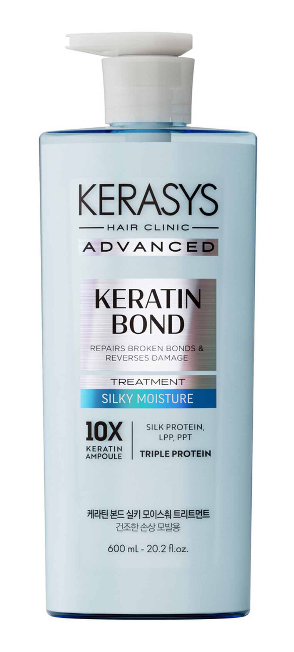 KeraSys ADVANCED KERATIN BOND Бальзам для поврежденных сухих и непослушных волос. Шелковое увлажнение, 600 мл