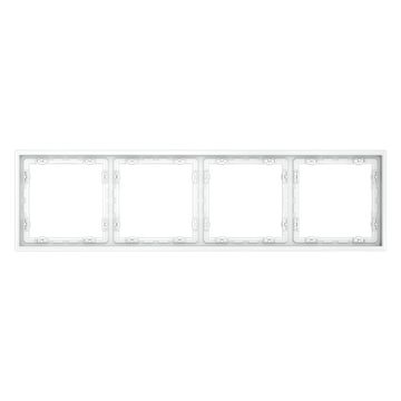 Рамка пластиковая VOLTUM S70 на 4 поста, (белый матовый)