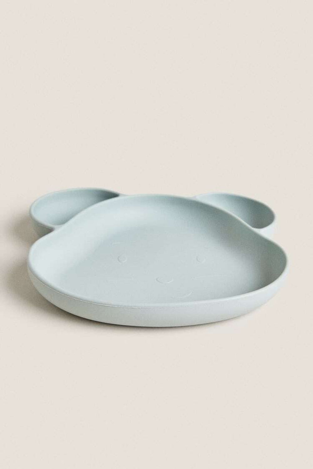 ZARA HOME СИЛИКОНОВАЯ ТАРЕЛКА «МЫШКА», СЕРО-ЗЕЛЕНЫЙ