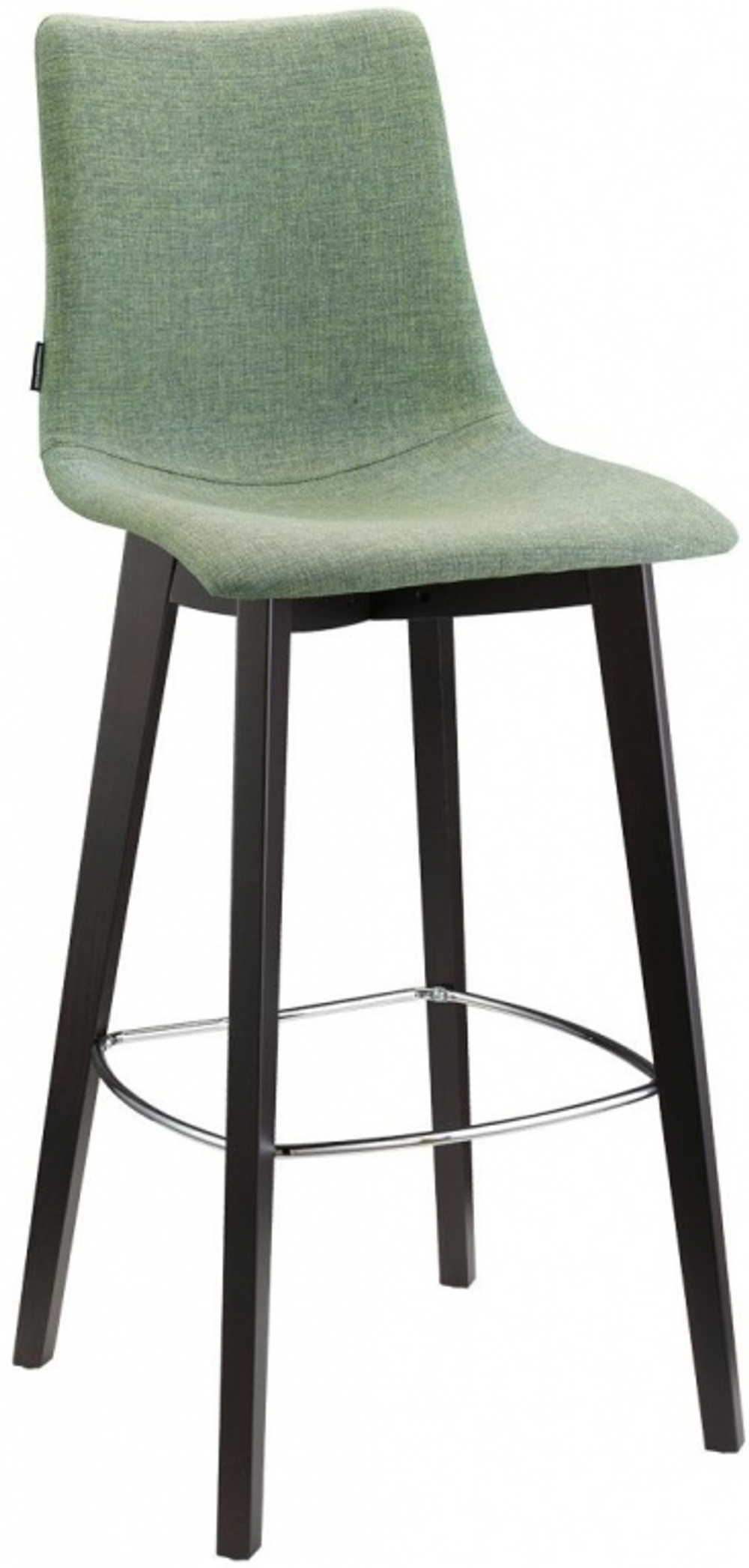 Стул барный с обивкой Scab Design Natural Zebra Pop, венге, зеленый