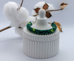 Браслет из бисера Змейка, Ручная работа, подарок маме/сестре/подруге