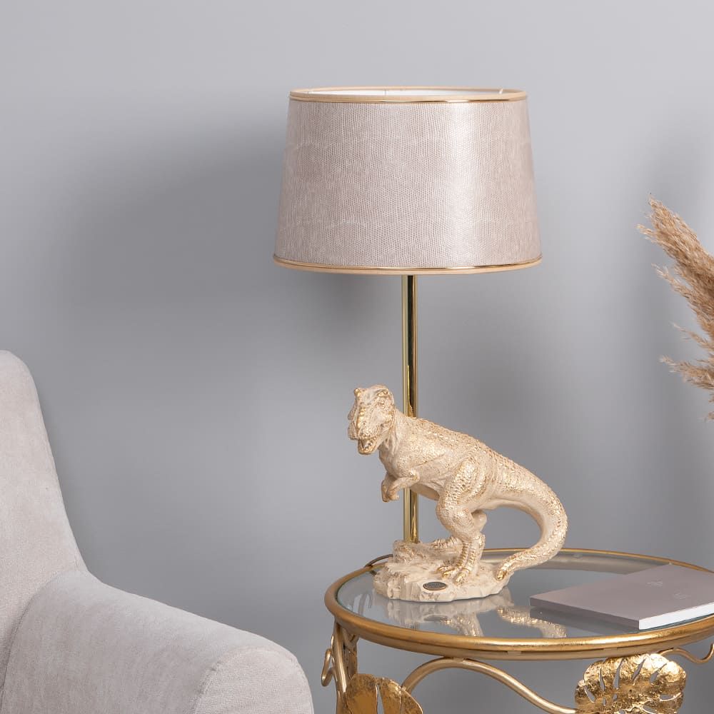 Настольный светильник Динозавр Тирекс Айвори