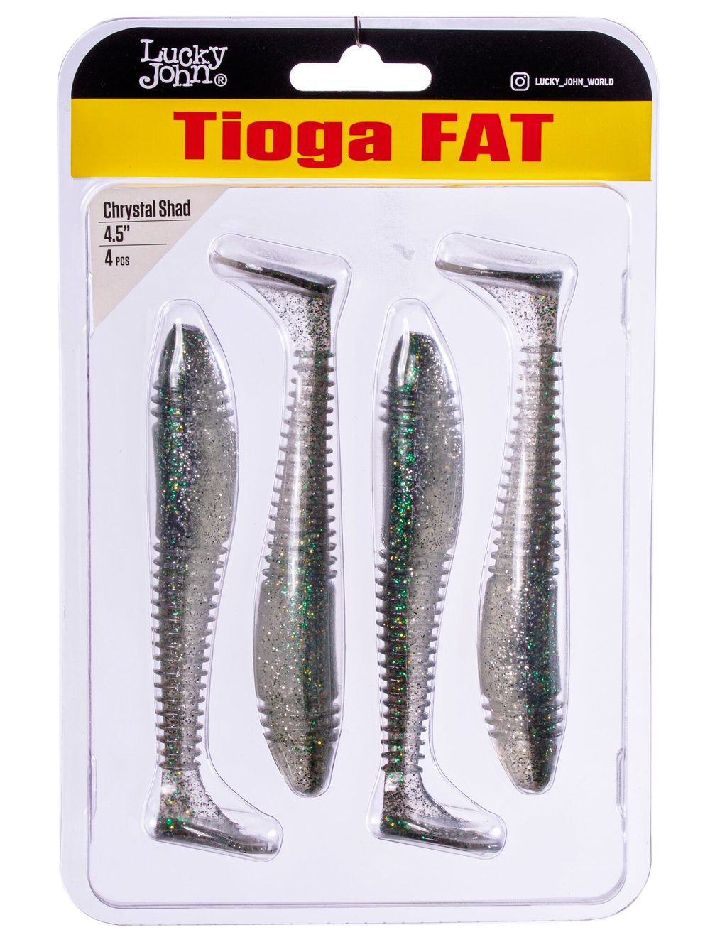 Виброхвост Lucky John TIOGA FAT 4.5in (114 мм), цвет Z11, 4 шт.