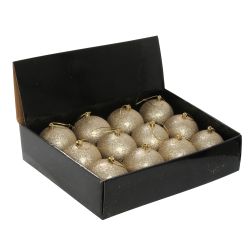 GAEM Набор из 12шт Украшение новогоднее Шар "Алмазная роскошь", D 8 см, L35 W27 H8,5 см