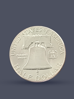 Монета 50 центов (1/2 доллара) США 1960 Бенджамин Франклин