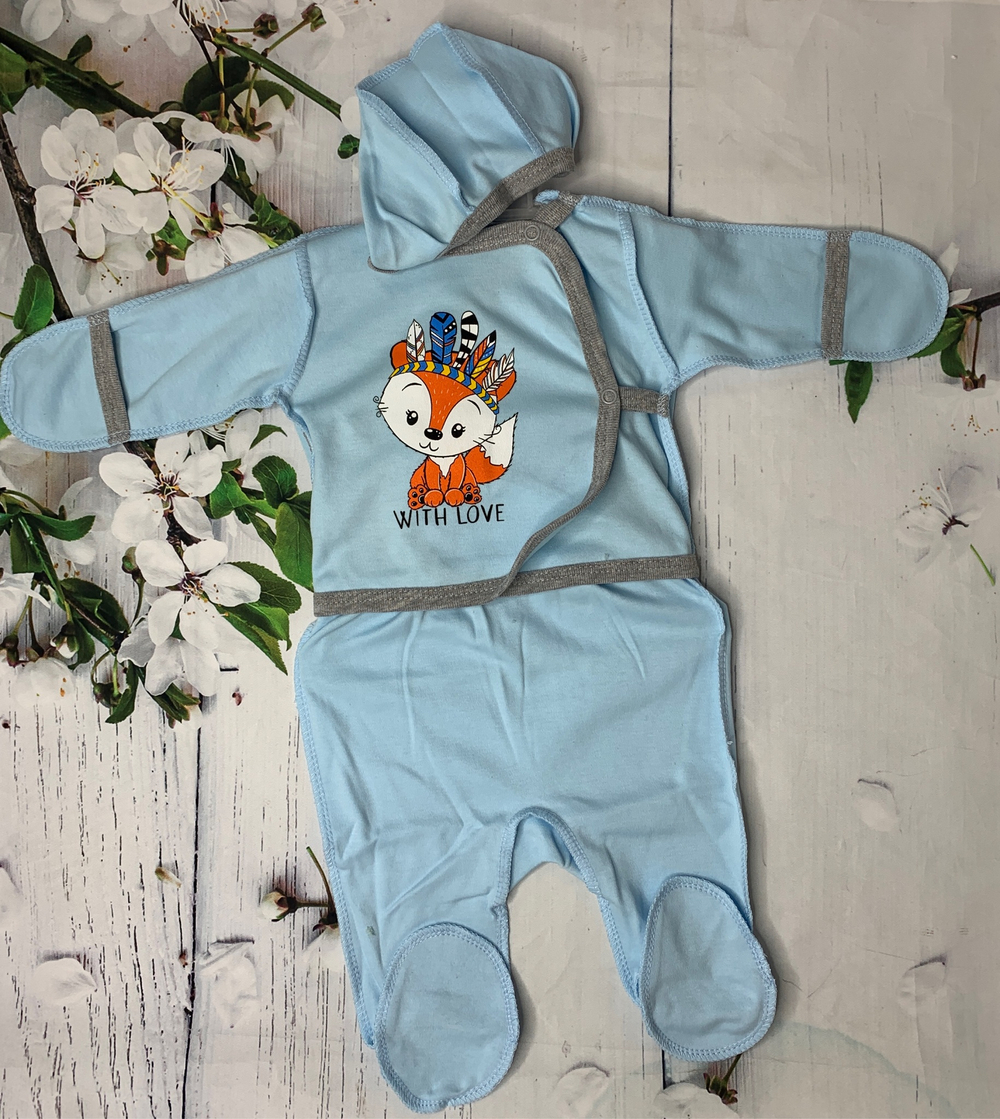 3 предмета с распашонкой "Лисята" (Карапуззики) (Размер: 62)