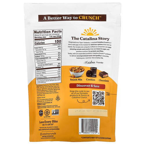 Catalina Crunch, протеиновые хлопья, мед и орехи с миндалем, 227 г (8 унций)