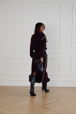 Костюм из трикотажа с поло и юбкой