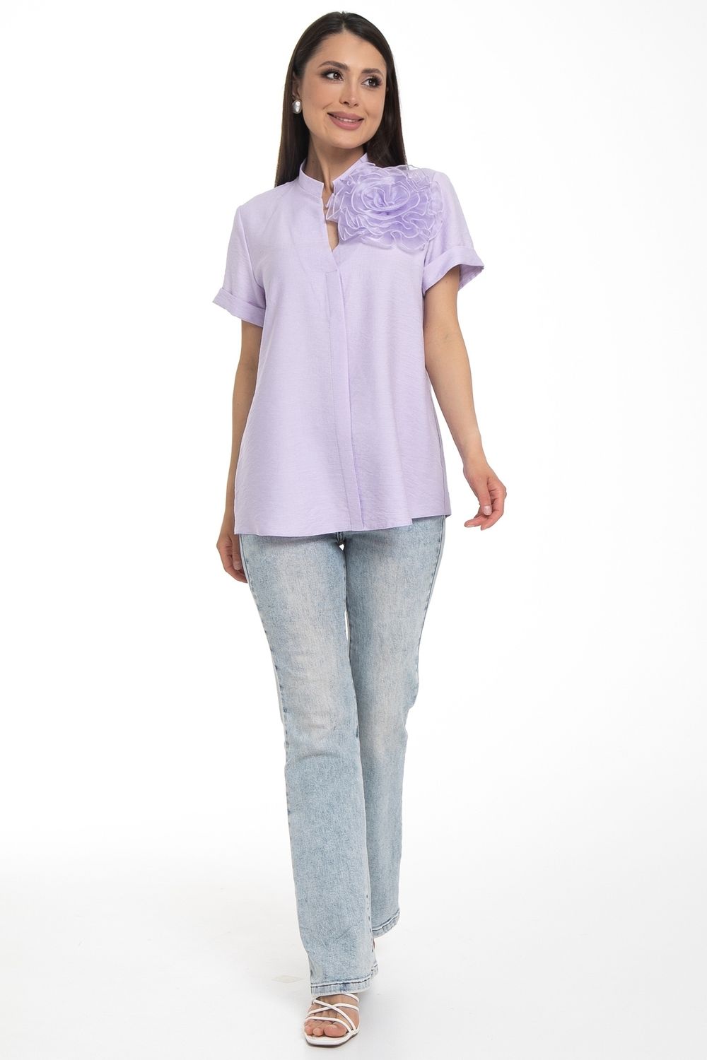 Блуза Нежность (лён,лаванда) Diolche