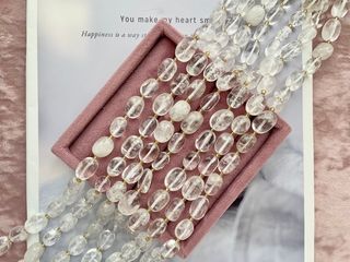 Нить бусин из горного хрусталя 12-16мм (галтовка)