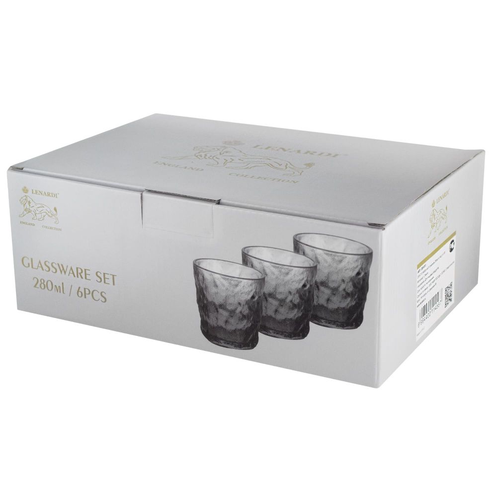 Lenardi 200-013 Набор из 6 стаканов 280мл в под.уп.(х8)Стекло