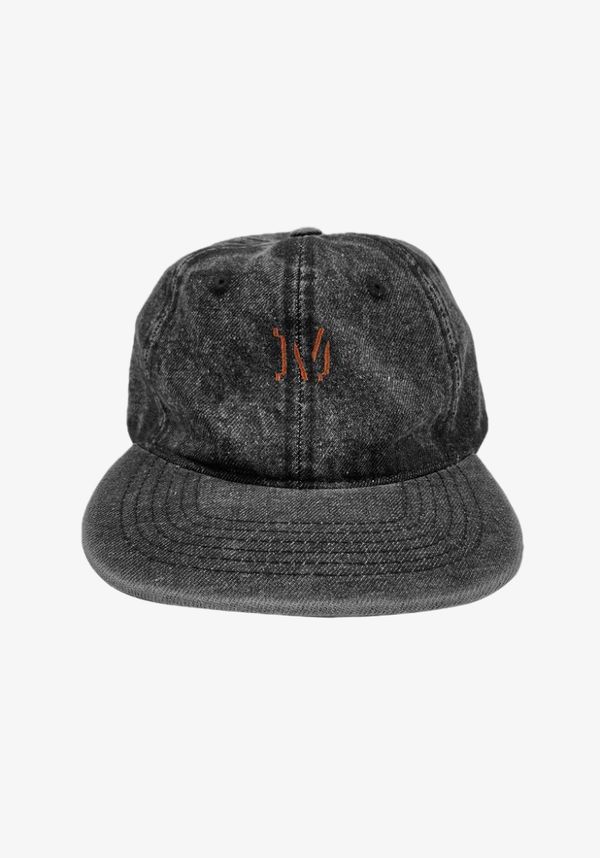 Кепка Script six panel acid washed серая - фото 1