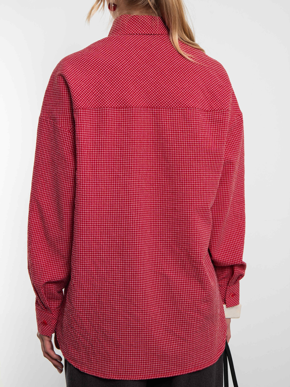 Рубашка Модная клеточка красного цвета